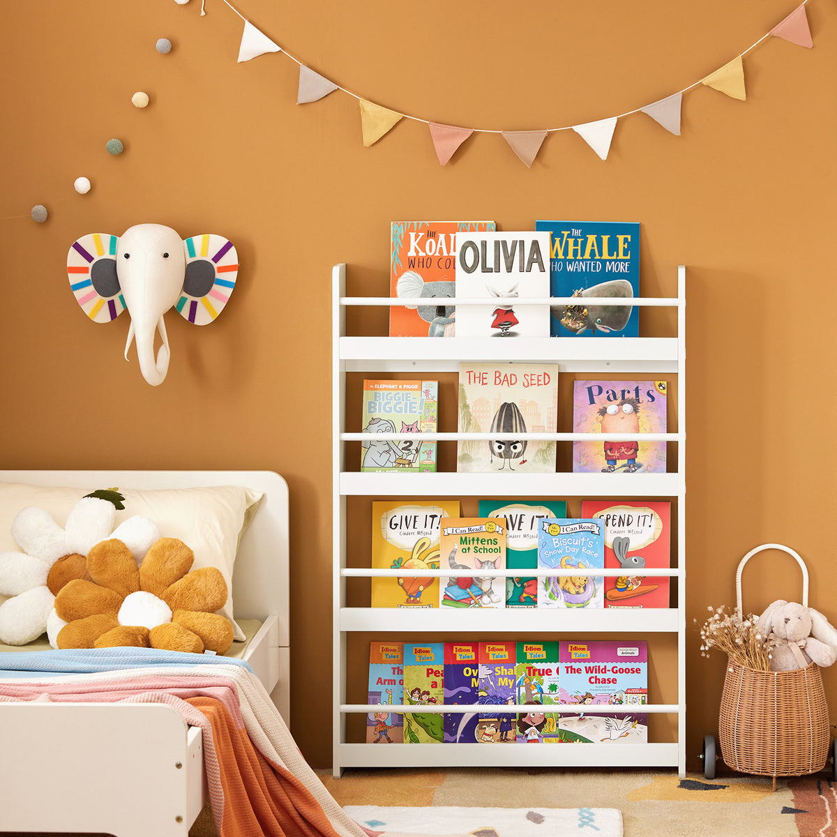 Childrens wall mounted bookcase best sale