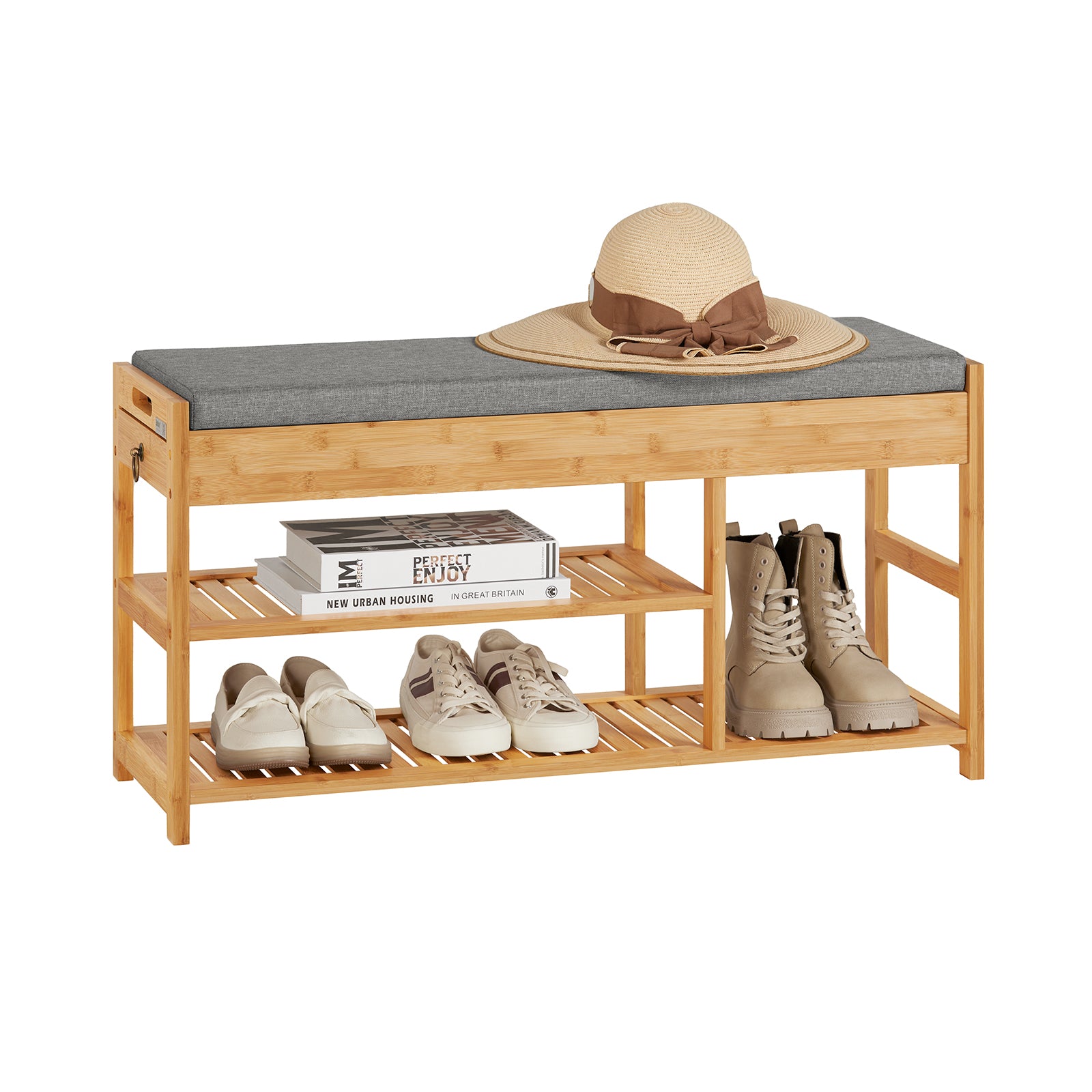 Bamboo shoe rack on sale bench