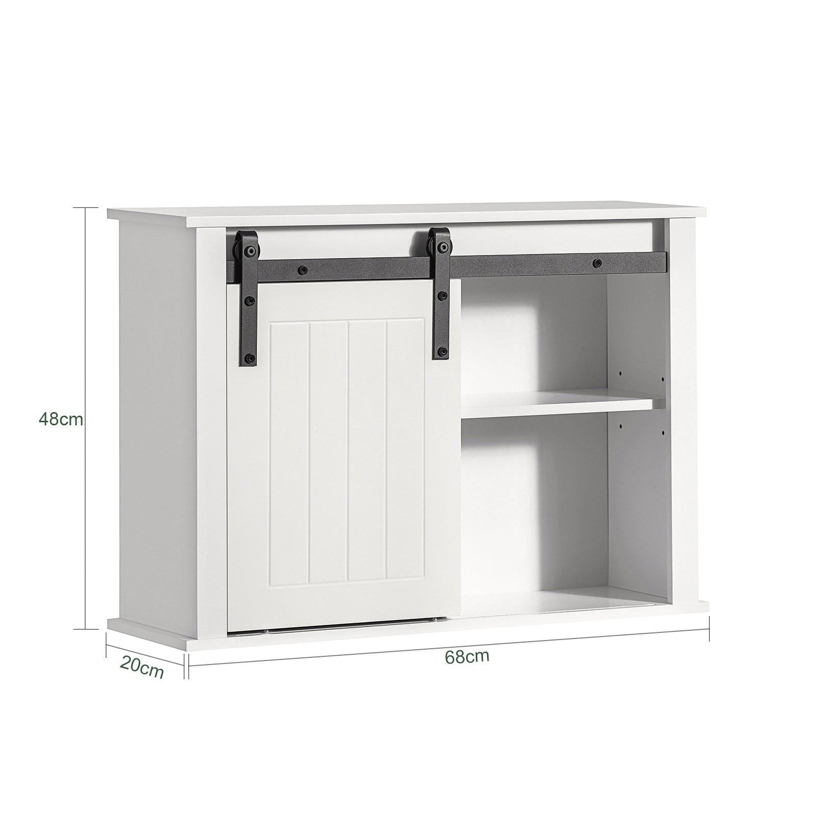 SoBuy BZR71-W, Bathroom Wall Mounted Storage Cabinet Cupboard with Sli ...